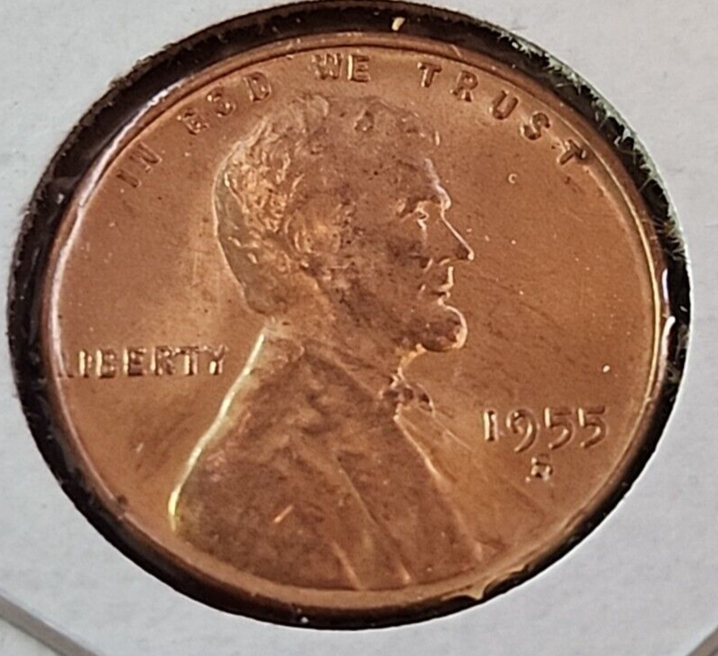 1955-S wheat penny obverse showing the S mint mark below the date — the last San Francisco wheat cent ever struck